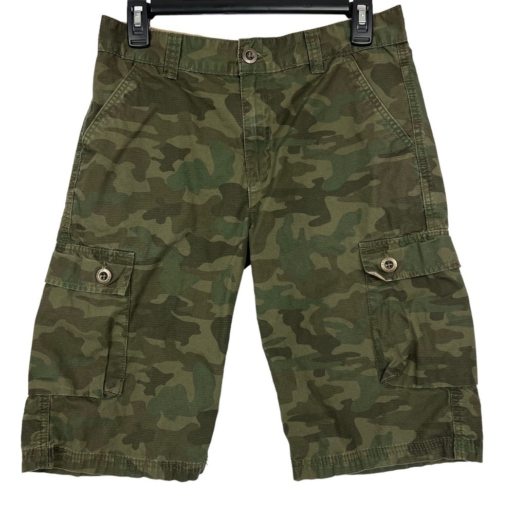 LEVI’S STRAUSS Boy’s Cargo Shorts Sz 18 Reg Multi Color Camouflage Print